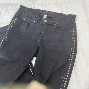 Dream Jeans Women's Anthra Studded Skinny Jeans